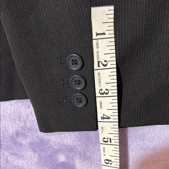 VTG GEORGE WOMENS BRAND BLACK LINED 1 BUTTOM BLAZER SHOULDER PADS POCKETS 6 - Picture 7 of 12